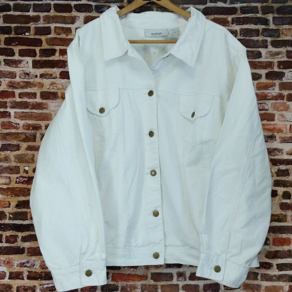 White Denim Jean Jacket 30 Avenue Jessica London